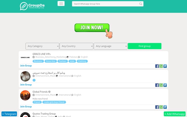 Screenshot of groupda.com