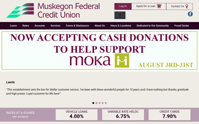 Screenshot of muskfedcu.com