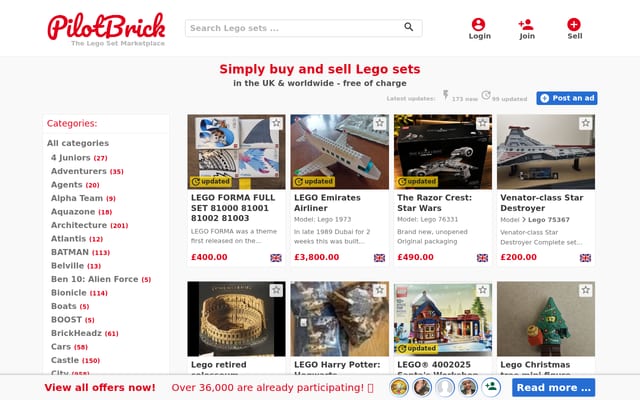 Screenshot of pilotbrick.co.uk