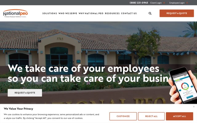 Screenshot of nationalpeo.com