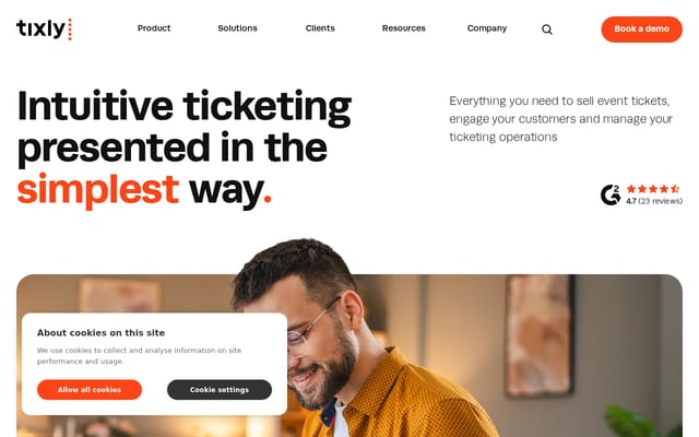 Screenshot of tixly.com