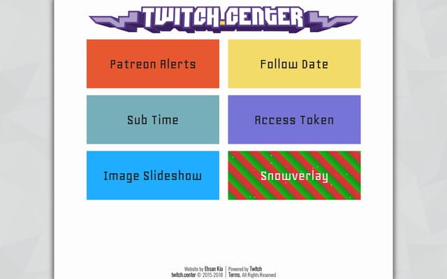 Screenshot of twitch.center