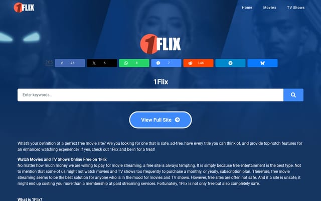 Screenshot of 1flix.one