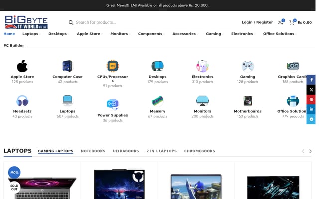Screenshot of bigbyte.com.np