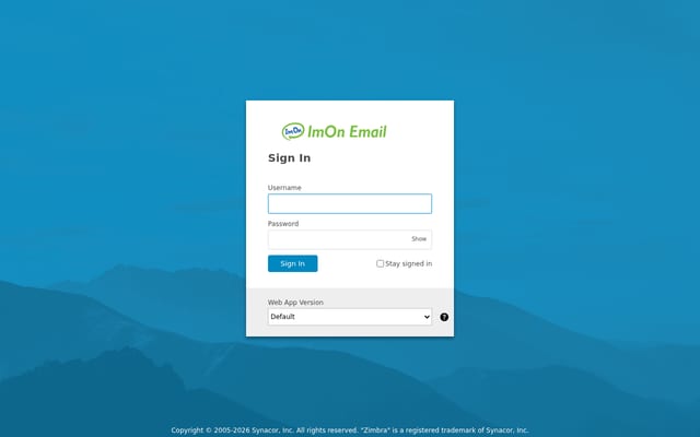 Screenshot of imonmail.com