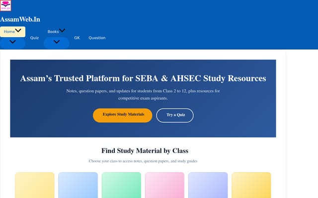 Screenshot of assamweb.in