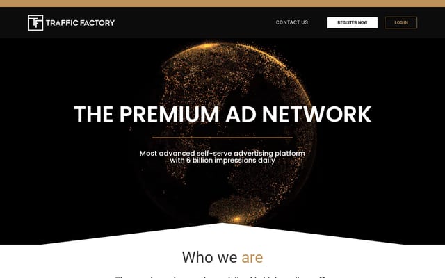 Screenshot of trafficfactory.com