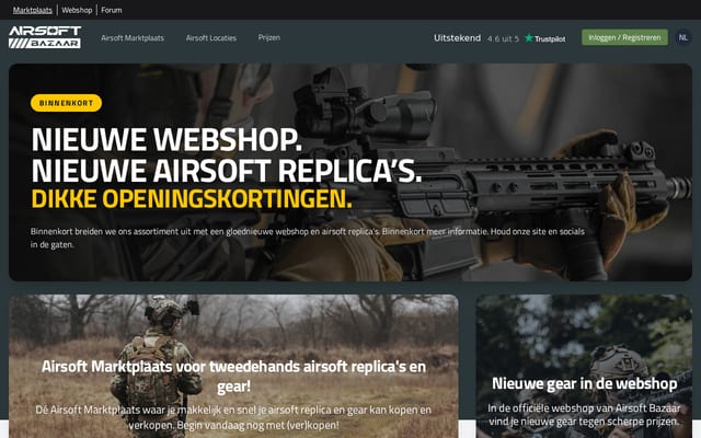 Screenshot of airsoftbazaar.nl