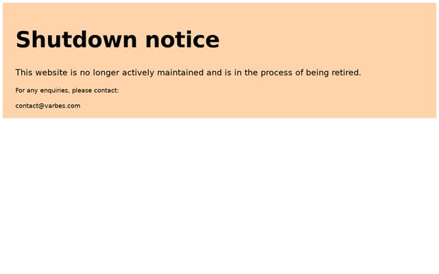 Screenshot of varbes.com