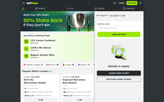 Screenshot of betpawa.ug