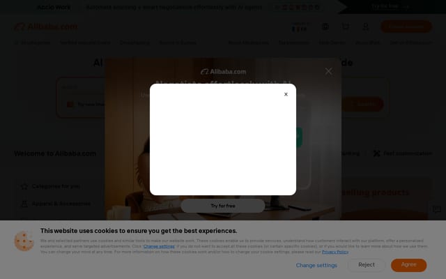 Screenshot of alibaba.com