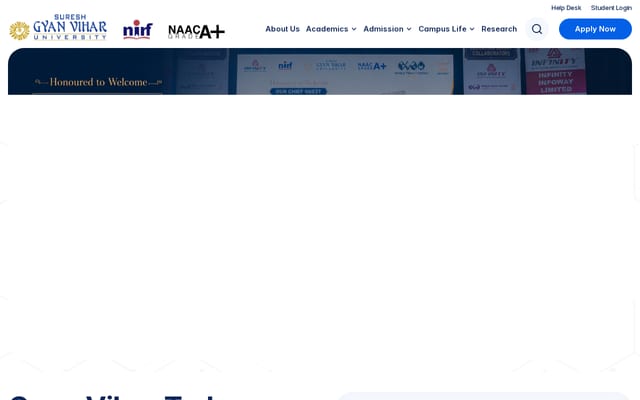 Screenshot of gyanvihar.org
