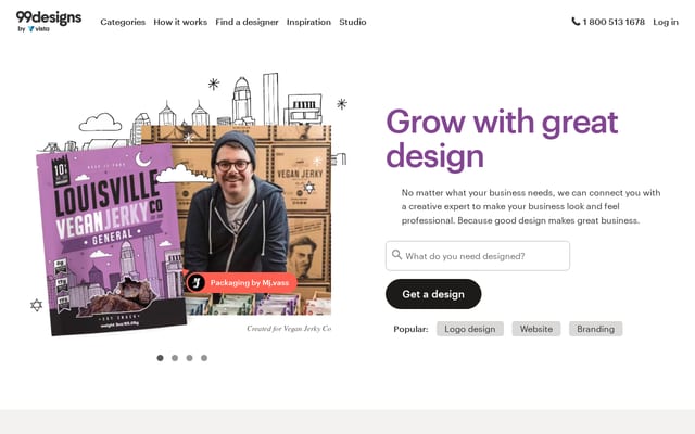 Screenshot of 99designs.com