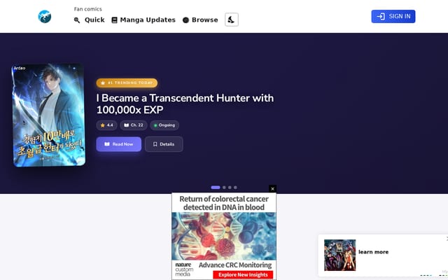 Screenshot of mgeko.cc