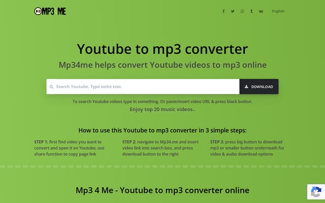 Screenshot of mp34.me