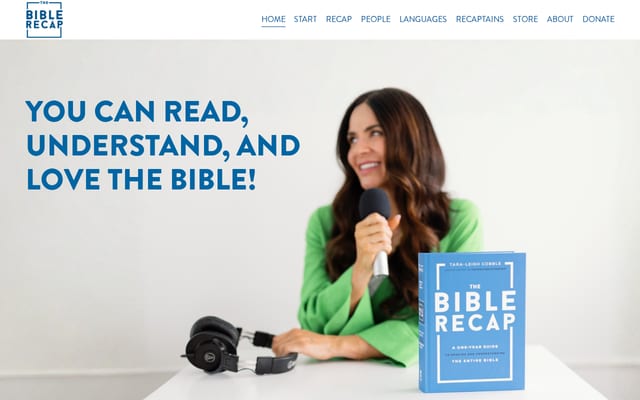 Screenshot of thebiblerecap.com