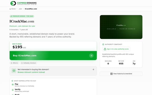 Screenshot of icrackmac.com