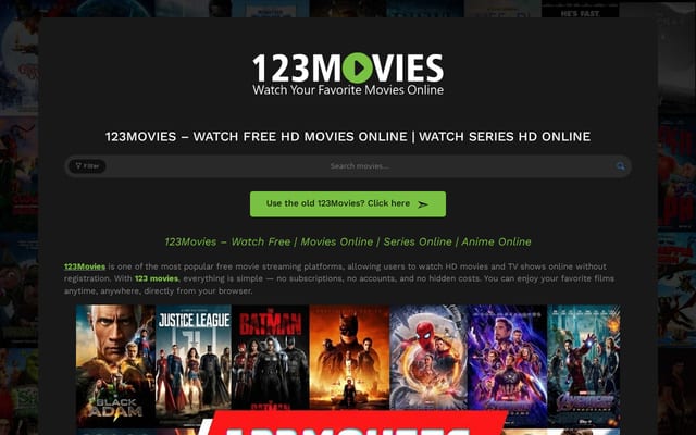 Screenshot of 123moviesz.lat
