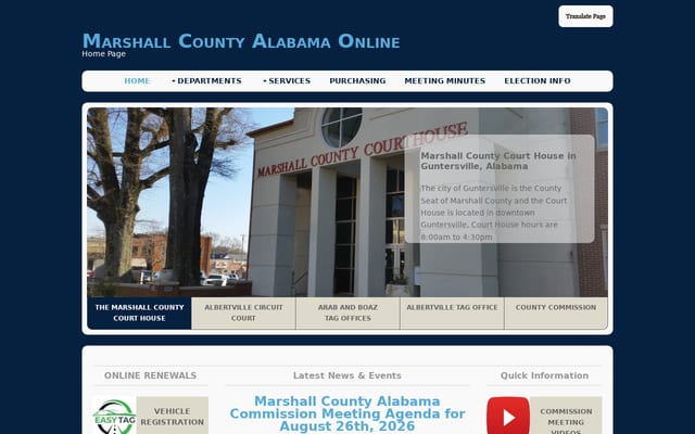 Screenshot of marshallco.org