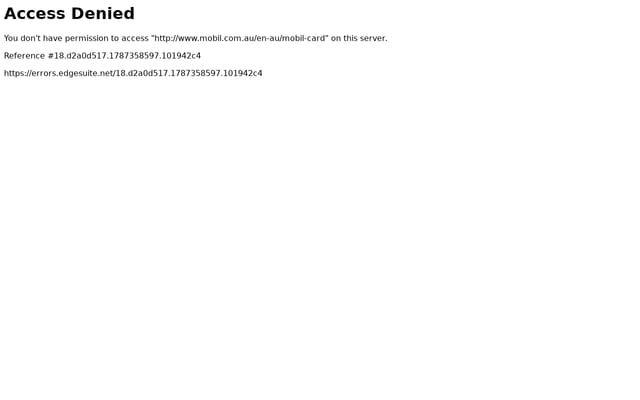 Screenshot of mobilcard.com.au