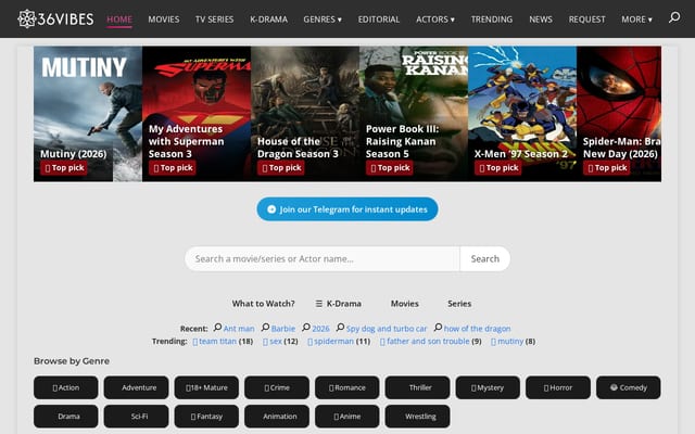Screenshot of 36vibes.com.ng