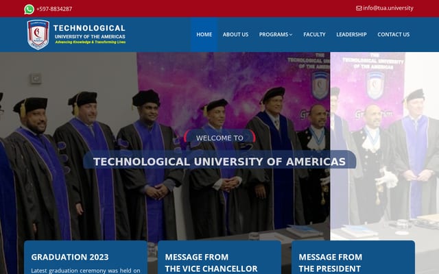 Screenshot of tua.university