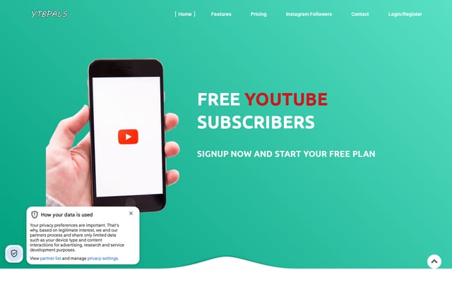 Screenshot of ytbpals.com