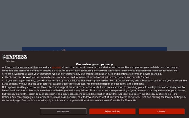 Screenshot of express.co.uk