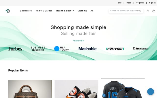 Screenshot of truegether.com