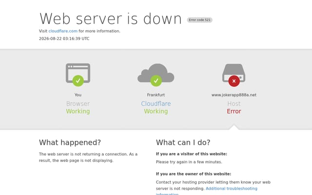 Screenshot of jokerapp888a.net