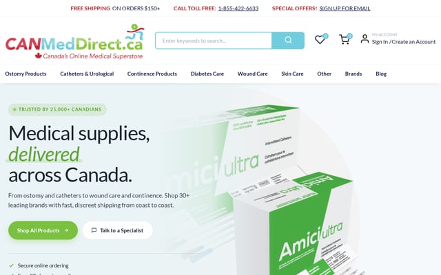 Screenshot of canmeddirect.ca