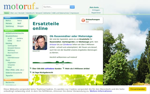 Screenshot of motoruf.de
