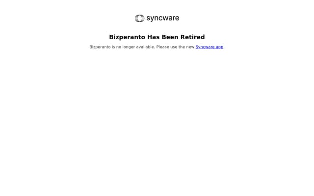 Screenshot of bizperanto.com