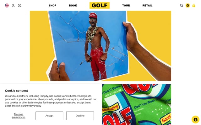 Screenshot of golfwang.com