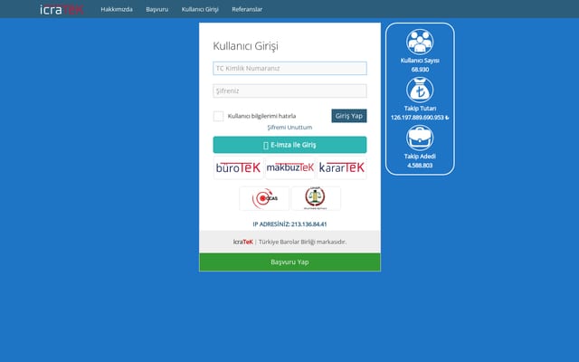 Screenshot of icratek.com.tr