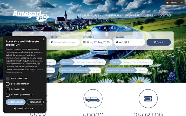 Screenshot of autogari.ro
