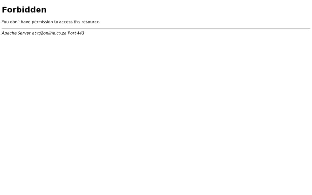 Screenshot of tg2online.co.za