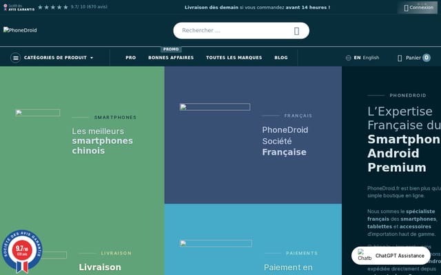 Screenshot of phonedroid.fr