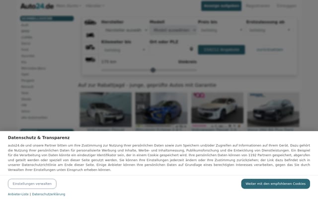 Screenshot of auto24.de